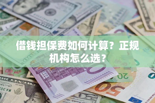 济南借钱担保费如何计算？正规机构怎么选？