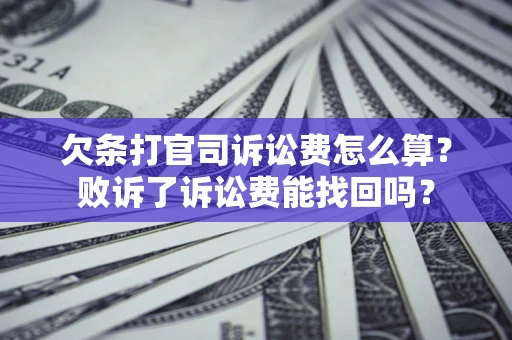 济南欠条打官司诉讼费怎么算？败诉了诉讼费能找回吗？