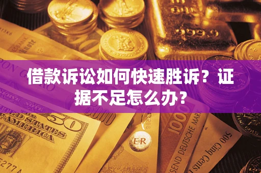 济南借款诉讼如何快速胜诉？证据不足怎么办？