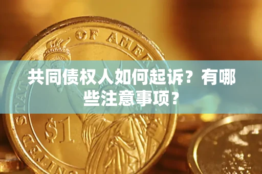 济南共同债权人如何起诉？有哪些注意事项？