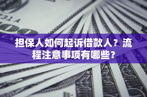 济南担保人如何起诉借款人？流程注意事项有哪些？